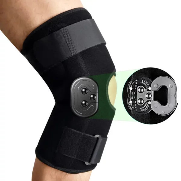 Factory supply private lablel hinged knee immobilizer brace locked in extension for hyperextension