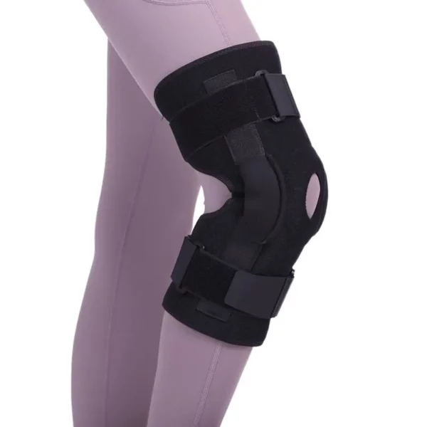 Polycentric open patella hinged sk knee brace immobilizer