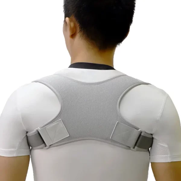 Grey Soft SBR men's upper back posture corrector belt for men