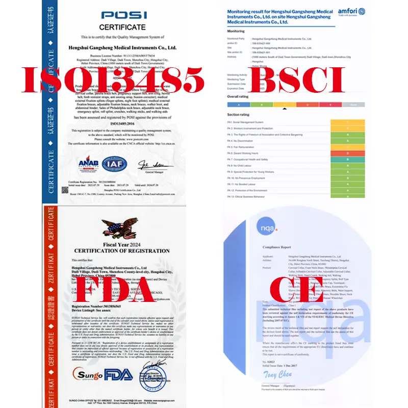 Gangsheng-certificates-ISO13485-FDA-CE-BSCI